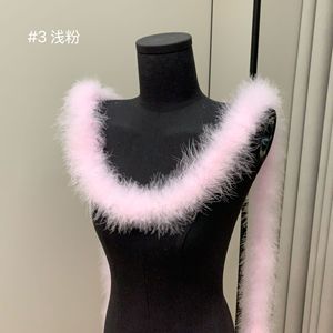 Suministro de fábrica colorido pavo marabú pluma Boa <span class=keywords><strong>plumas</strong></span> blancas para vestidos de fiesta ropa zapatos sombreros Decoración - Product Image 3