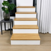 Marche d'escalier et plinthe en stratifié HDF AC5 Carb2, taille OEM, âme en HDF, pour villas, exportation USA, CA, Australie