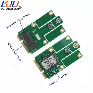 迷你PCI-E MPCIe接口至M.2 NGFF Key-B无线适配器卡，带1个sim卡插槽，适用于4G 3G LTE GSM WWAM调制解调器模块
