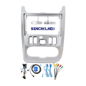 Cornice Autoradio per <span class=keywords><strong>Renault</strong></span> Logan Sandero <span class=keywords><strong>DACIA</strong></span> Logan <span class=keywords><strong>Duster</strong></span> 2009-2013, Kit Adattatore per Pannello Cruscotto e Montaggio - Product Image 1