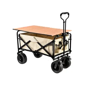 Распродажа, многофункциональная складная тележка для пикника на открытом воздухе с 8-дюймовыми колесами для кемпинга