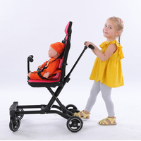 Poussette Bébé Abon BS1698 Luxe Compacte Légère 4-en-1 Portable Convertible Avion Pliable Sécurité Cinq Points 6-36 Mois