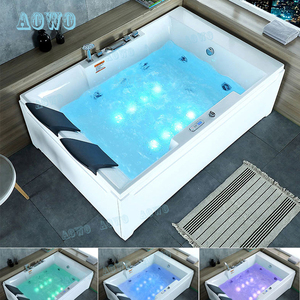 Baignoire <span class=keywords><strong>en</strong></span> acrylique yacuzzi pour 2 personnes, design élégant, bains chauds de massage, baignoire autoportante, buse de surf, baignoire portable - Product Image 6