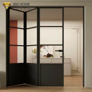 ประตูกระจกพับได้พร้อมโครงอะลูมิเนียมบางเฉียบสำหรับห้องน้ำอพาร์ทเมนต์ขนาดเล็กและการออกแบบตกแต่งภายในสไตล์เรโทร - Product Image 2