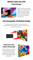 Écran d'affichage LED mural vidéo intérieur fixe ultra-fin couleur intégrale Unishine HD P1.2 P1.5 P1.8 P2 P2.5