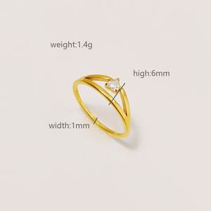 Anillo de sello minimalista clásico de venta directa, anillo de acero inoxidable chapado en oro de 18 quilates para mujer, anillos, diseños de joyería - Product Image 4