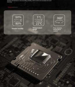 Vitrina de Cristal NE-147, la Mejor y Más Económica para Exhibición Comercial o Doméstica, con Panel Táctil, Control de Humedad, Humidor Alto para Cigarros con 4 Estantes de Madera de Haya - Product Image 5