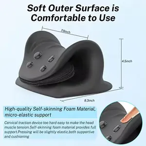 Hot Sale C-Curve Neck Stretcher Physical Therapy Cervical Massage Pillow Neck Traction Device For Neck Pain Relief Massage Tools