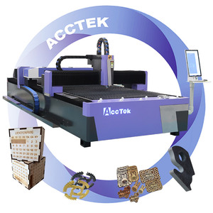 AccTek 20mm Acrílico Máquina De Corte De Madeira <span class=keywords><strong>Co2</strong></span> Laser Combo 1530 Sheet Metal Fiber Laser Máquina De Corte - Product Image 1