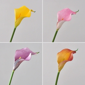 Single <strong>Stem</strong> Artificial Calla Lily - <strong>Cotton</strong> Long <strong>Stem</strong> Home Decor Flower - Product Image 3