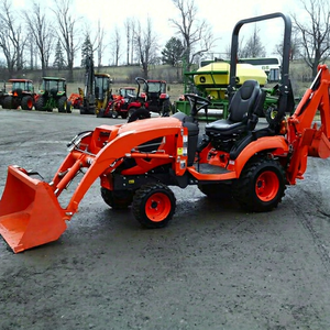 Suministro de fábrica: Mini tractor compacto de ruedas 4WD BX23S de 30 HP con retroexcavadora y cucharón delantero y trasero para uso agrícola - Product Image 1