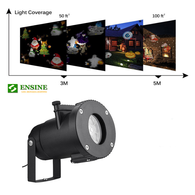 Factory wholesale exquisitely watered LED mobile snowflake Christmas light landscape projection lamp