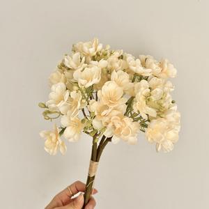 Ramo de Flores Artificiales de Jazmín, Estilo Fresco, Arreglo de Flores Falsas para Decoración del Hogar, Sala de Estar, Mesa de Comedor, Accesorios para Fotografía - Product Image 5