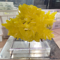 Orpiment naturel brut en vrac, amas de cristaux de soufre jaune, pierre solide, tendance mode, porte-bonheur, en vente