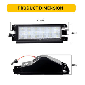 1 pièce, éclairage de plaque d'immatriculation LED, lampe de plaque d'immatriculation pour Dacia Sandero II Logan II 2013 2014 2015 2016 2017 2018 2019 2020 <span class=keywords><strong>2021</strong></span> - Product Image 6