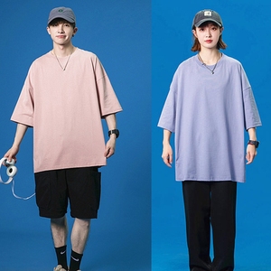 2024 yaz yüksek kalite özel Logo boy gömlek boy gömlek çift ağır Premium pamuk T <span class=keywords><strong>Shirt</strong></span> erkekler için - Product Image 3