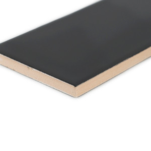 Piastrella in ceramica nera opaca 7,5x30 per bagno e cucina - Product Image 2