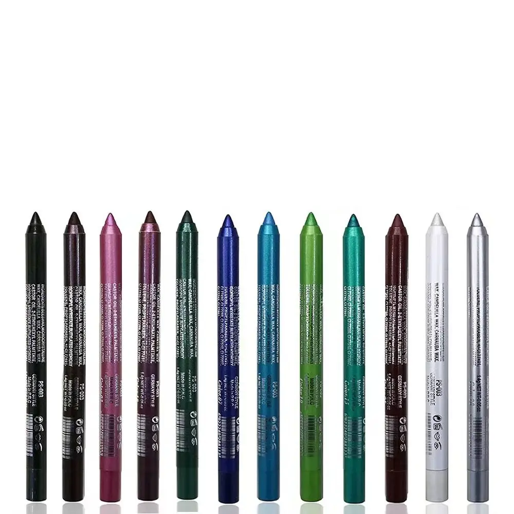 Veganistische Cosmetica Private Label Cosmetica Gekleurde Vloeibare Eyeliner Potlood Pen Custom Zilverblauwe Eyeliner