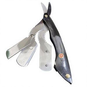 IKZARSA <b>Straight</b> Razor Super Stainless Steel Blade Buffalo Horn Handle Single Blade Outdoor Shaving Men Barber Shop Use - Product Image 5