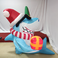 Requin de noël avec décorations de Skateboard gonflables d'extérieur Offre Spéciale nouveau Type intéressant