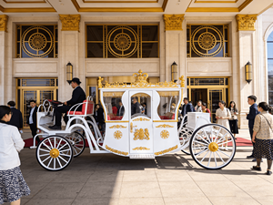Chariot de mariage électrique à 4 roues personnalisé pour la photographie de mariage et les réceptions, chariot de chevaux le plus populaire - Product Image 5