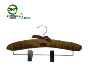 Cintres rembourrés 10 pièces cintres rembourrés en Satin rembourrés antidérapants avec clips cintres de chandail doux pour chemise chemisier <span class=keywords><strong>robe</strong></span> - Product Image 2