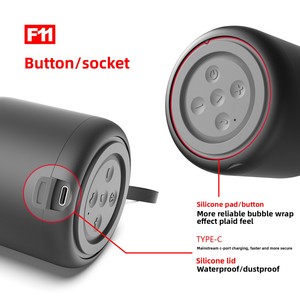 Haut-parleur subwoofer F11 5.3 TWS, étanche IPX4, résistant à la poussière, portable, en plastique, batterie 1000-2000mAh, sortie 3W, micro intégré, certifié CE - Product Image 4