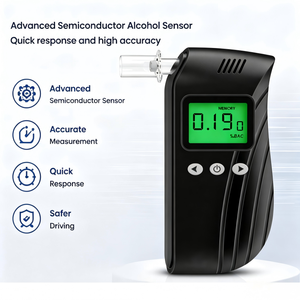 Testeur d'alcool portable, éthylotest haute précision, détecteur d'alcool à capteur semi-conducteur, test rapide, moniteur d'alcool numérique - Product Image 1