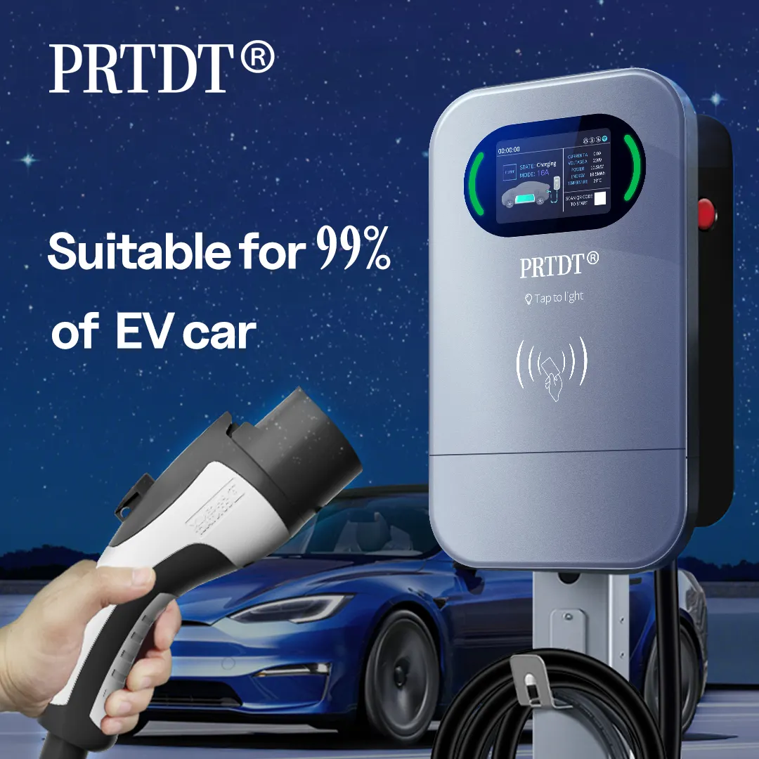 PRTDT 7kw 11kw wallbox 22kw Chargeur rapide EV pour station de charge de véhicule électrique Norme européenne pour le commerce