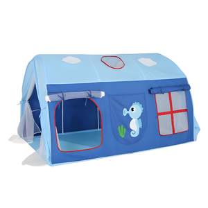 Tente de lit pour enfants de 4 à 6 ans, tente de jeu triangulaire en polyester, <span class=keywords><strong>grand</strong></span> espace, tente de conte de fées extérieure pour enfants avec volets - Product Image 4