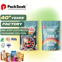 Sachets Mylar 3.5g personnalisés imprimés avec fermeture éclair refermable, découpés sur mesure, pour bonbons, sachets alimentaires sécurisés et gratuits, fabrication OEM