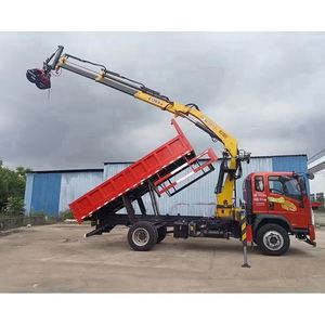 Nouvelle grue à flèche articulée Sinotruk de 8 tonnes montée sur camion avec grappin hydraulique pour bois, vente directe d'usine - Product Image 2