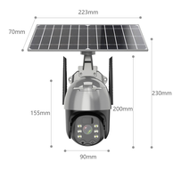 Mini caméra de sécurité solaire extérieure 9600mAh 1080P, détection intelligente PIR humaine, suivi du mouvement humain, sans fil, haute définition
