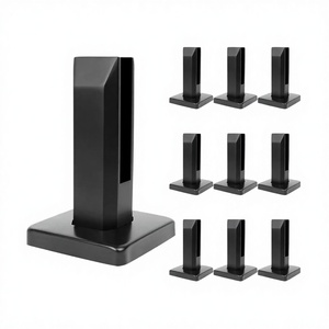 Balustrade Moderne Contemporaine en Aluminium avec Fixation par Spigot pour Verre, Sans Cadre, pour Terrasse Extérieure, Piscine, Revêtement de Sol de Villa, Effet Miroir, Résistant à la Rouille - Product Image 2