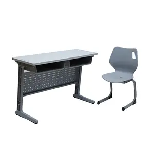 Classroom furniture double seat school desk chair for students for two people college school table and chair set school