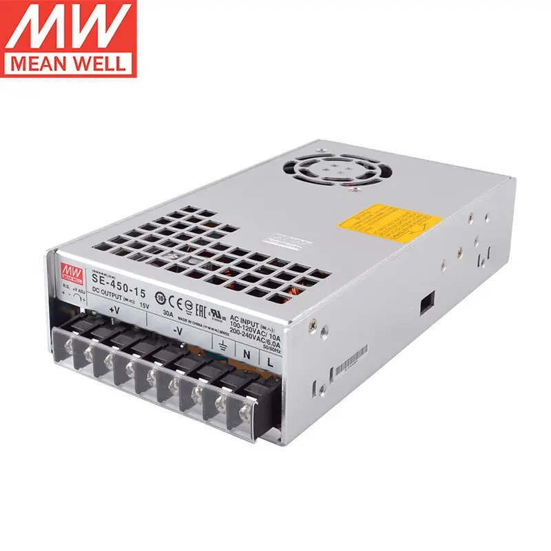450w Mean Well SE-450-15 AC DC 450W 15V Single Output Switching Power Supplies Enclosed Type Metal Case