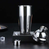 Création Meilleur vendeur Shakers à cocktail en métal Outils de bar Accessoires Martini Acier inoxydable Barman Shaker à cocktail