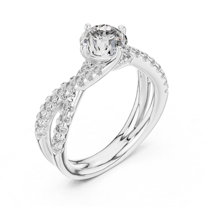Magnifique bague en argent et diamants pour femme, bijou élégant et étincelant, choix parfait pour les mariages, les fiançailles et les soirées. - Product Image 2