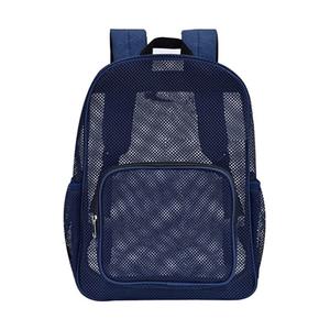 Sac à dos scolaire unisexe tendance géométrique en maille imperméable robuste avec fermeture éclair pour les voyages d'affaires – Grande Vente - Product Image 4