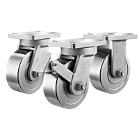 Roulettes en acier forgé extra robustes de 4 à 12 pouces, support épaissi 20+14 mm, capacité de charge personnalisée de 5000 kg pour machines industrielles
