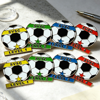 Badges en émail dur et souple personnalisés avec logo du fabricant, vente en gros, épingles pour maillots de football