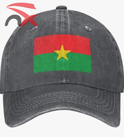 Modèle personnalisé Bonne qualité Fête nationale Fans de football Chapeau en coton Drapeau du Burkina Faso Casquette de baseball