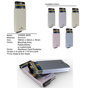 Portefeuille de cartes de crédit multifonctionnel en aluminium, anti-RFID, automatique, pour affaires, protection des cartes bancaires, sans fermeture, 12 mm - Product Image 2