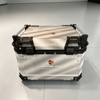 Boîte de rangement pour moto en alliage d'aluminium robuste, étanche, avec serrure personnalisée pour les voyages en plein air