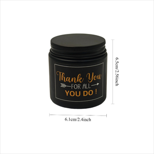 Jars à bougies parfumées en verre noir mat de luxe, petits, 4 oz, avec couvercles, bougies parfumées pour la décoration de table à la maison - Product Image 5