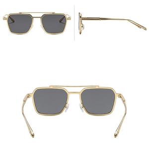 Orden a granel Gafas <span class=keywords><strong>de</strong></span> sol cuadradas <span class=keywords><strong>de</strong></span> metal <span class=keywords><strong>de</strong></span> marco completo con lente <span class=keywords><strong>de</strong></span> PC Doble puente UV400 Gafas <span class=keywords><strong>de</strong></span> Sol para conducir Pesca al aire libre - Product Image 4