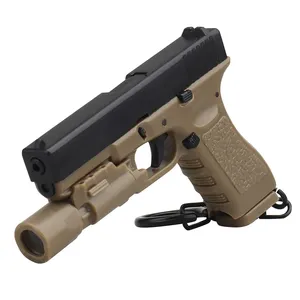 Baru G17 Plastik Pistol Model Gantungan Kunci 1:4 Mengurangi Taktis Mainan Senjata Bentuk Senjata Gantungan Kunci Gantungan Kunci Cincin Hadiah Diurai