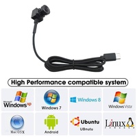 2MP 15*15mm WDR Sürücüsüz 1080P Bozulmasız Lens 1/2.9" Sensör USB-C Arayüzü OTG Sesli Mikro Kamera Servis Terminali için