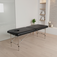 Table de massage/spa pliable et réglable en hauteur en acier inoxydable moderne, idéale pour salon de beauté, salon, extérieur et hôtel - Offre Spéciale