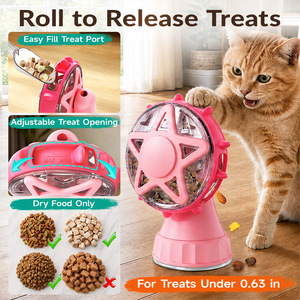 <b>Interactive</b> <b>Cat</b> <b>Toy</b> Dispensing Wheel Treat Feeder Food Dispenser for Indoor <b>Cats</b> OEM ODM - Product Image 4